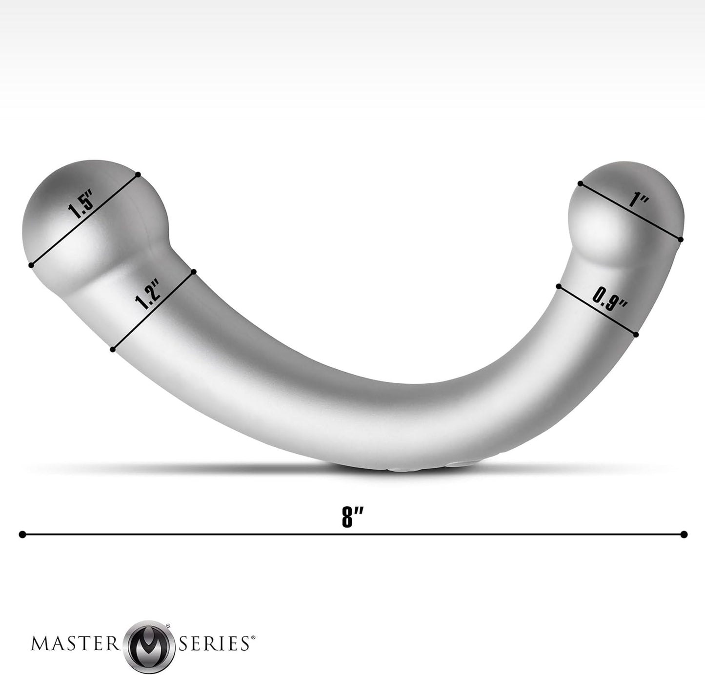 Master Series Vibra-Crescent Dual-Ended Vibrating Silicone Dildo