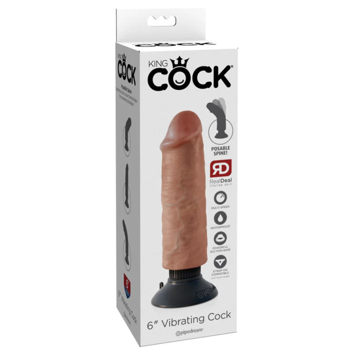 King Cock Vibrating Cock 6in