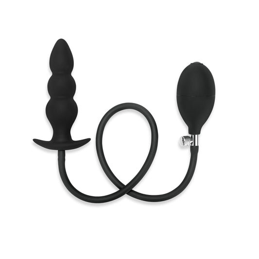 Inflatable Beaded Anal Plug
